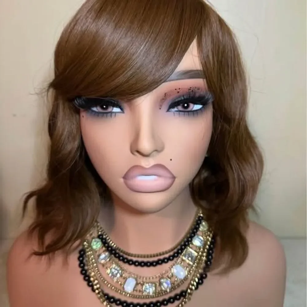 NEW Short Wavy Bob Wig with Bang